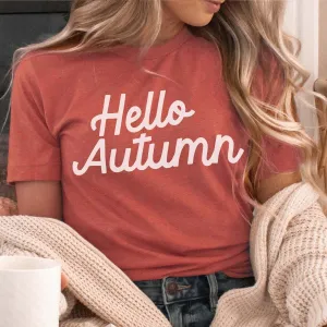 Hello Autumn Wholesale Bella Graphic Tee - Quick Shipping