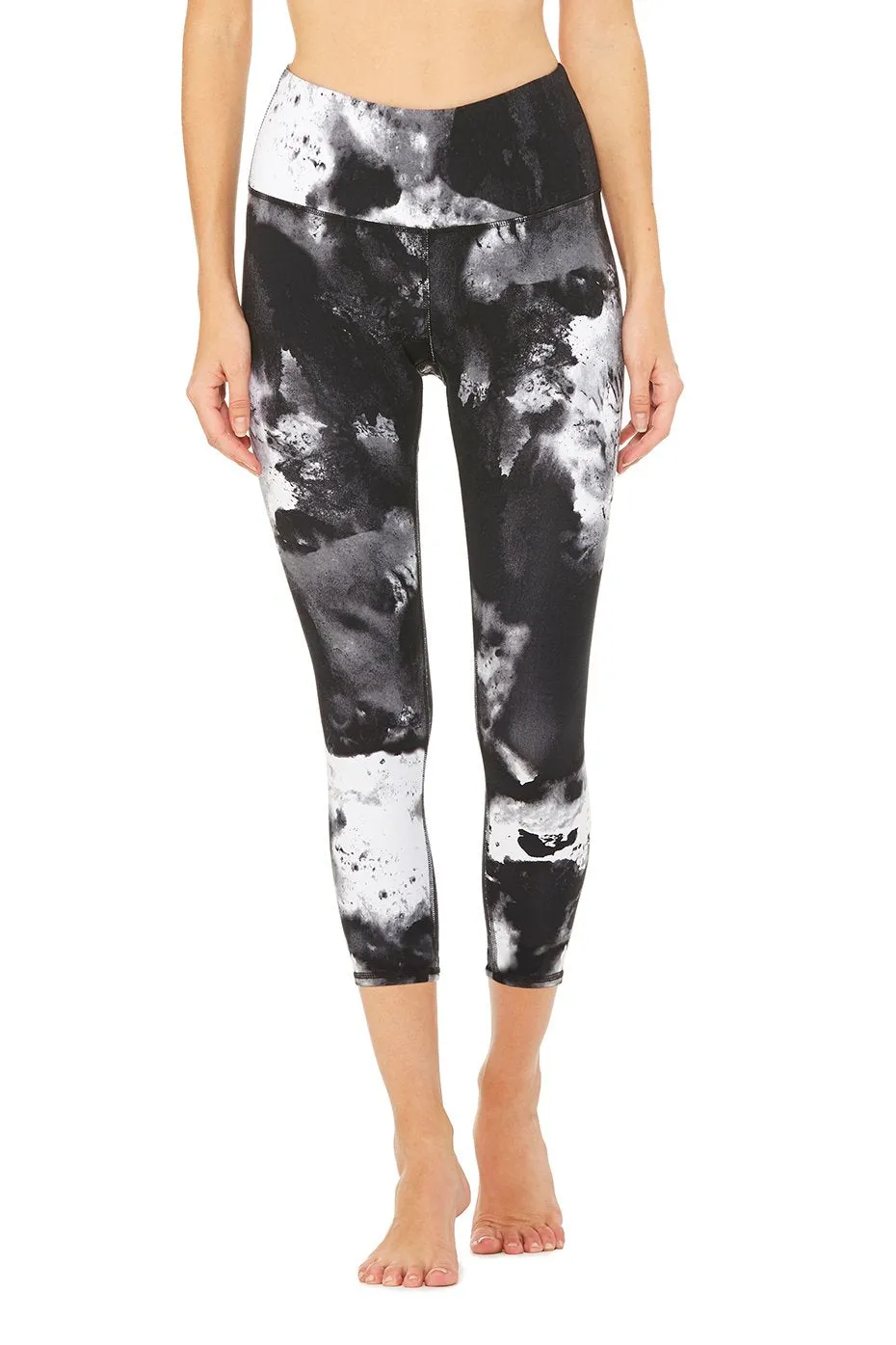 High-Waist Airbrush Capri - Print