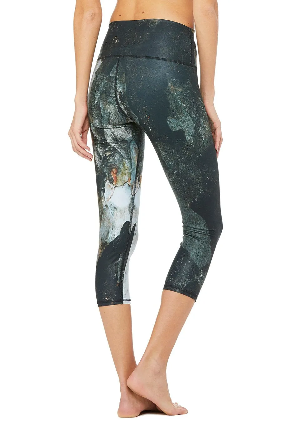 High-Waist Airbrush Capri - Print