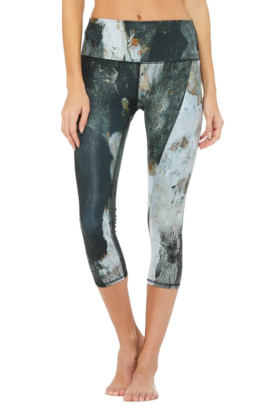 High-Waist Airbrush Capri - Print