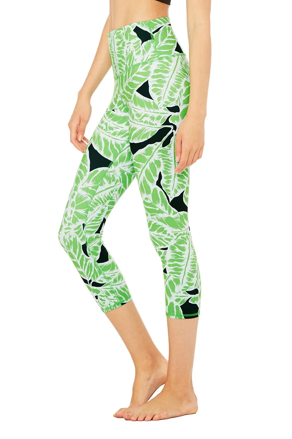 High-Waist Airbrush Capri - Print