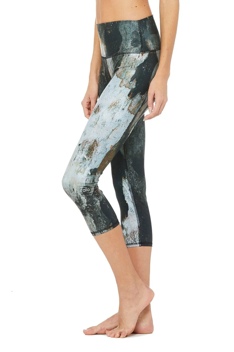 High-Waist Airbrush Capri - Print