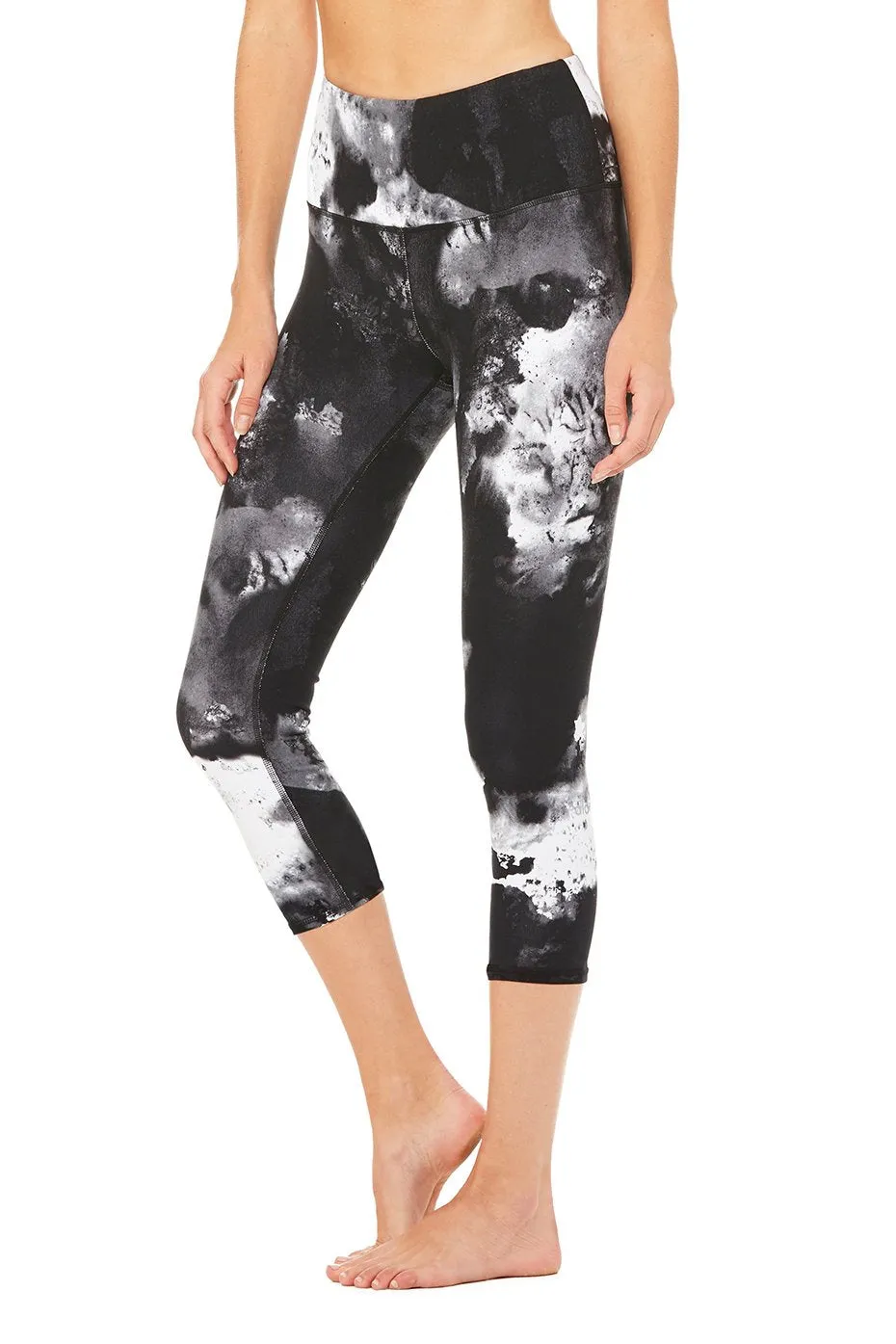 High-Waist Airbrush Capri - Print