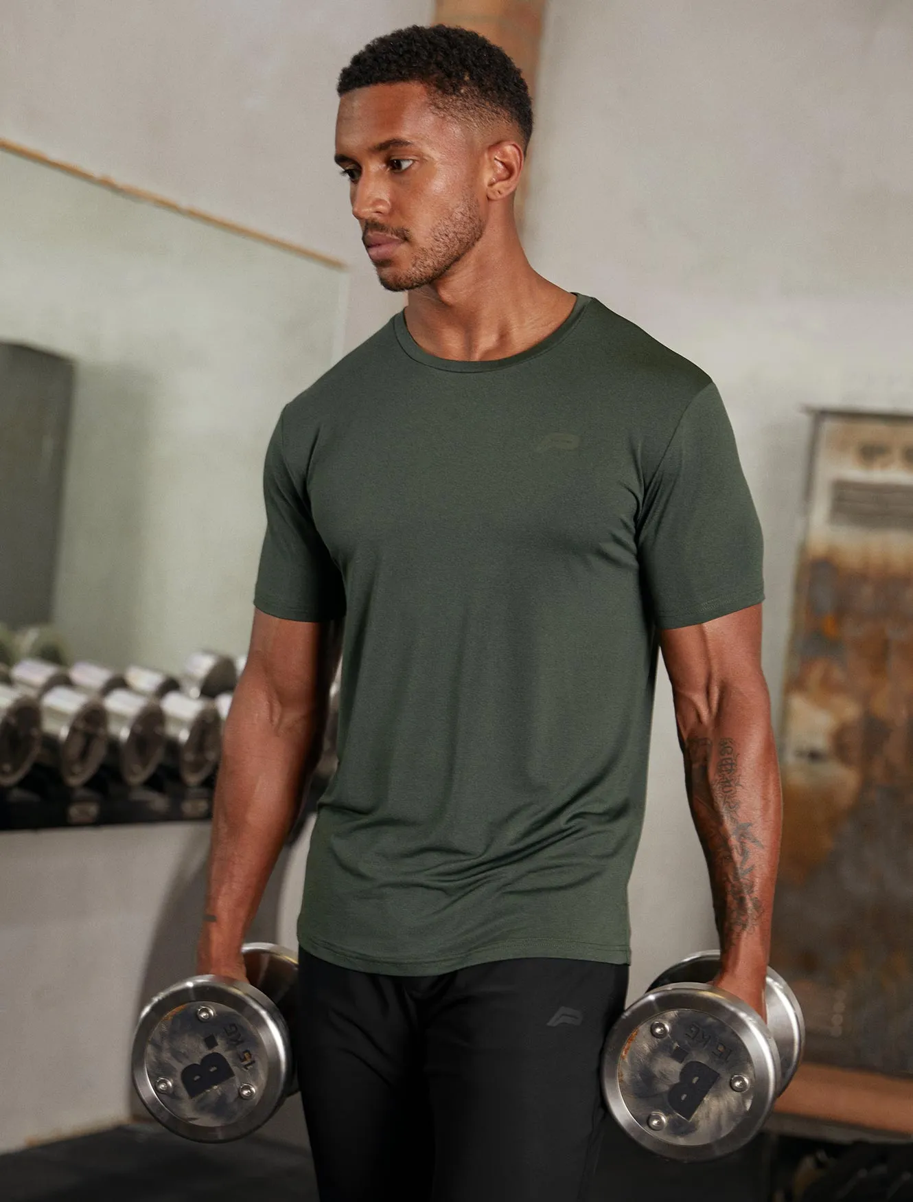 Hybrid Everyday T-Shirt - Olive Marl