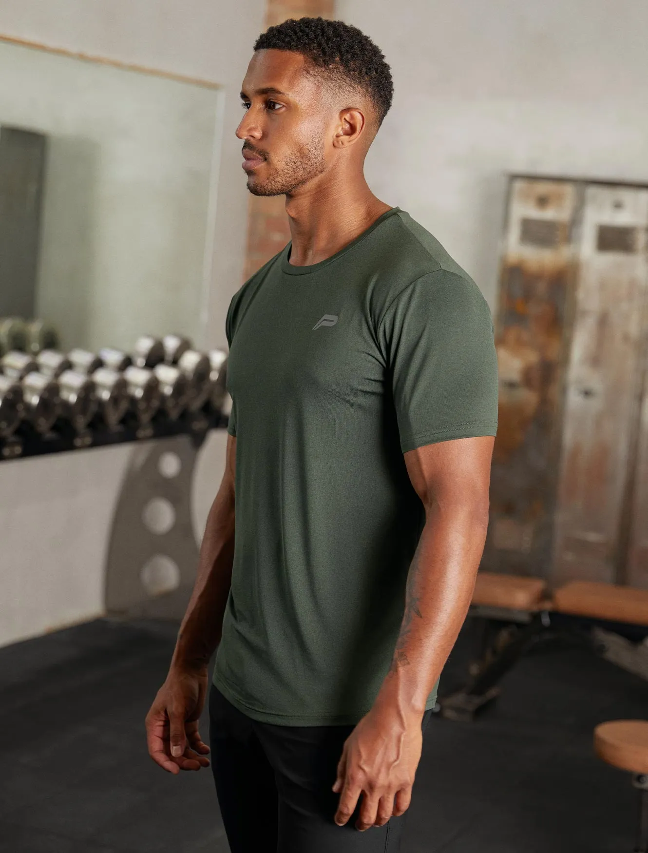 Hybrid Everyday T-Shirt - Olive Marl