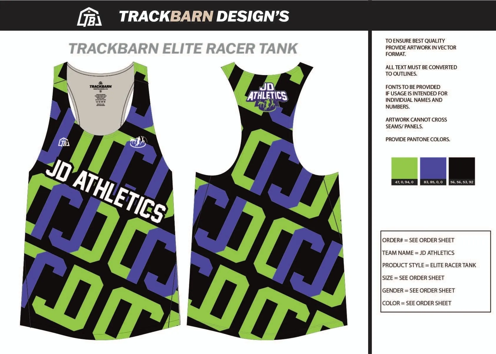 JD-Athletics- Mens Track Singlet