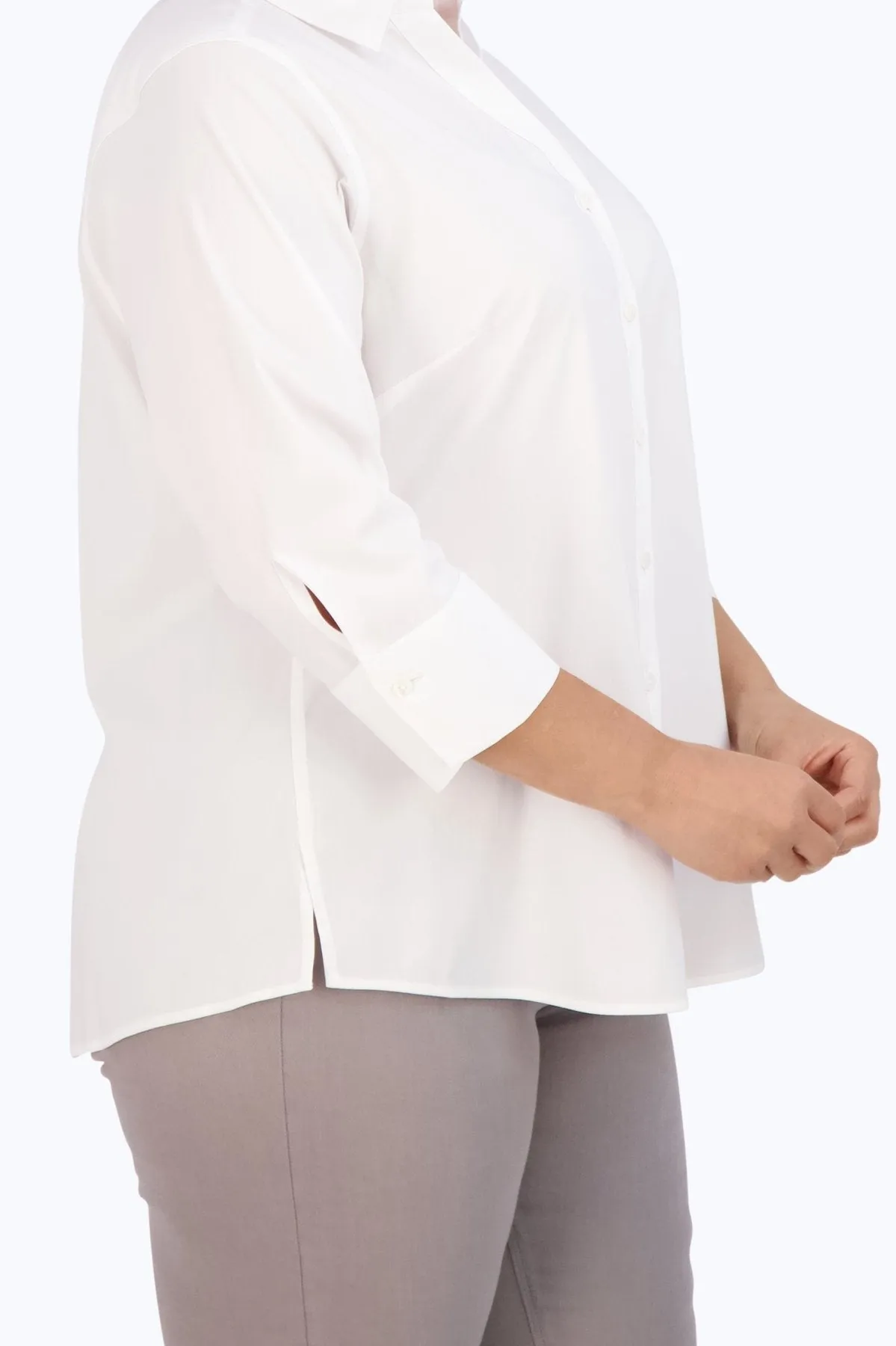 Mary Plus Stretch No Iron 3/4 Sleeve Shirt