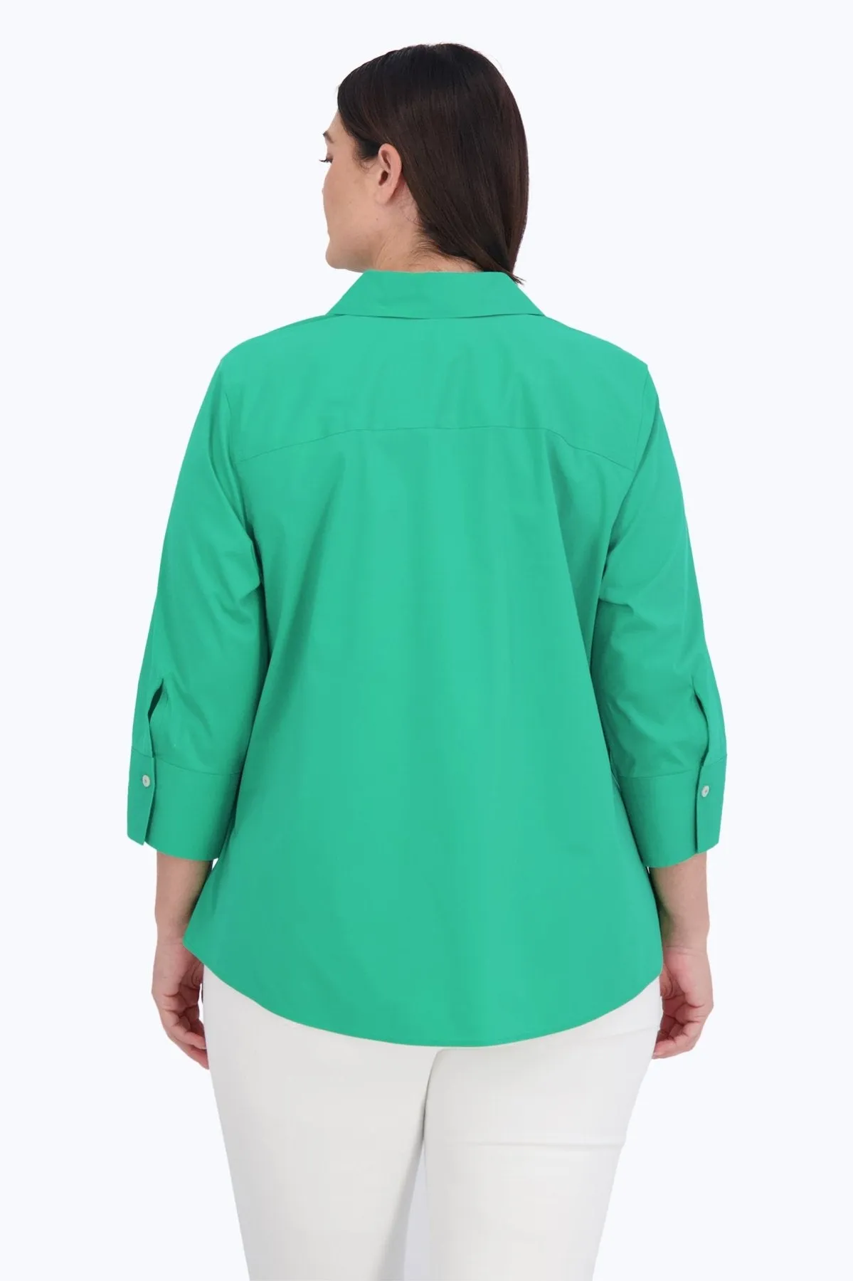 Mary Plus Stretch No Iron 3/4 Sleeve Shirt