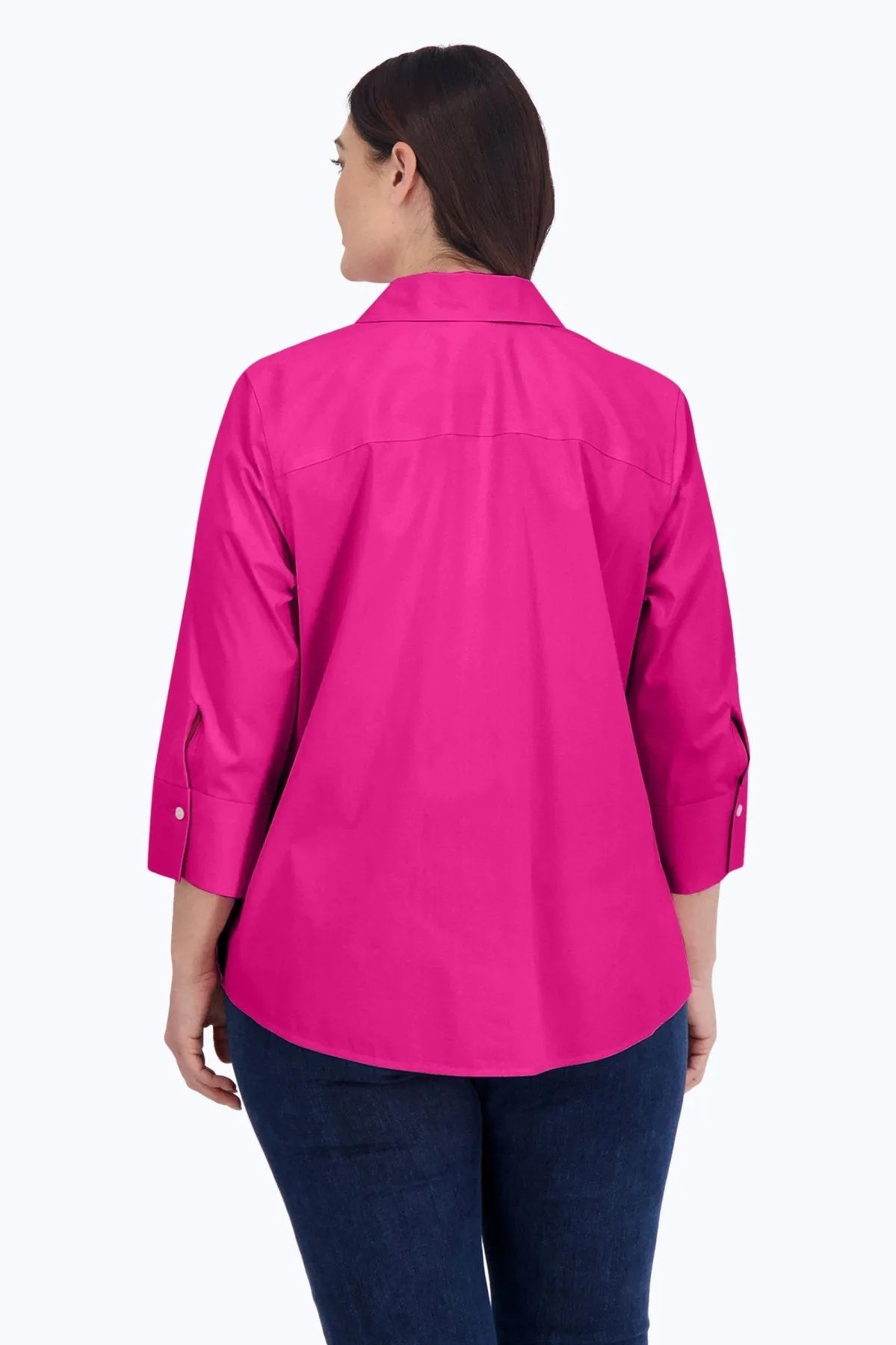 Mary Plus Stretch No Iron 3/4 Sleeve Shirt