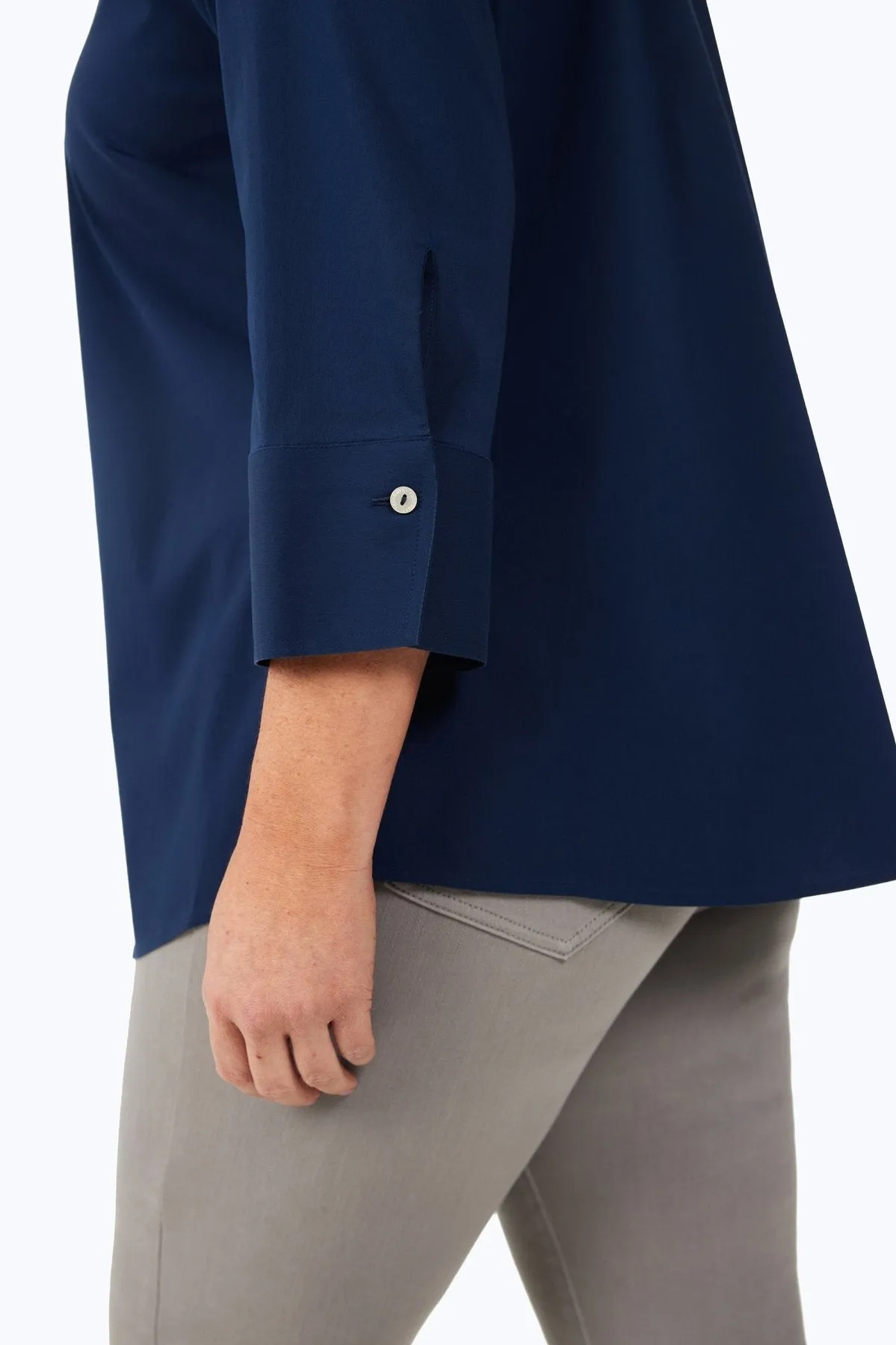 Mary Plus Stretch No Iron 3/4 Sleeve Shirt