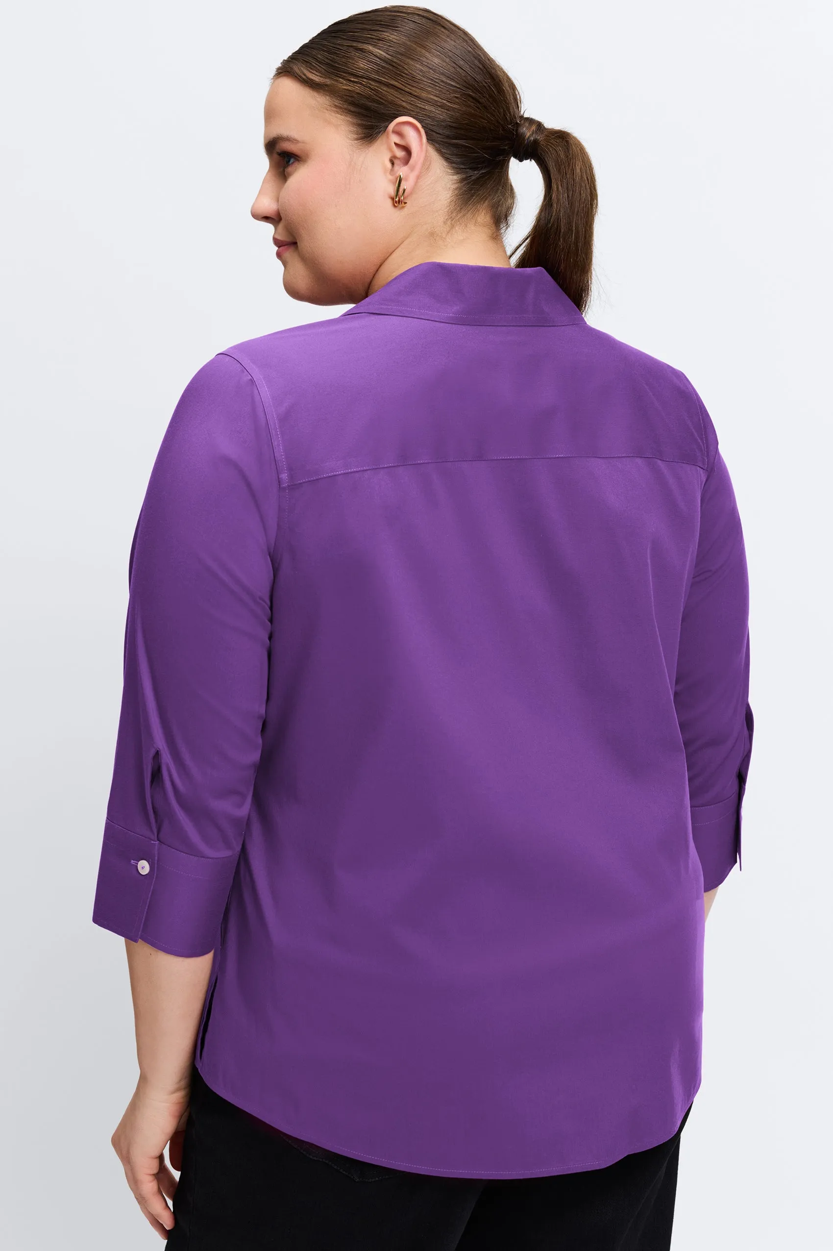 Mary Plus Stretch No Iron 3/4 Sleeve Shirt