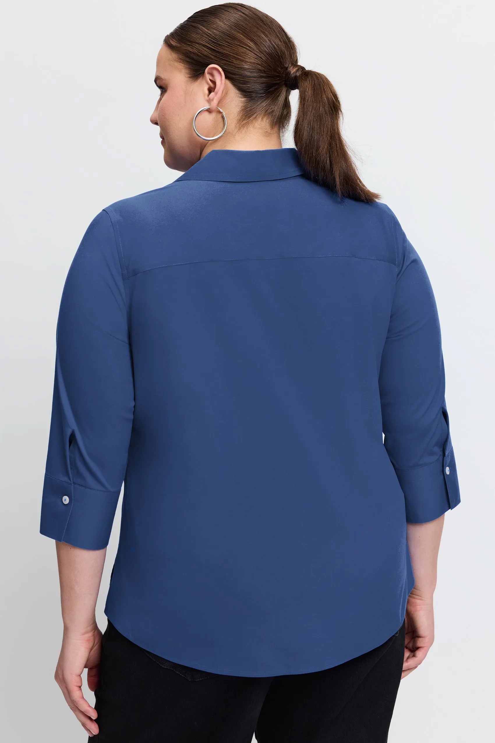 Mary Plus Stretch No Iron 3/4 Sleeve Shirt