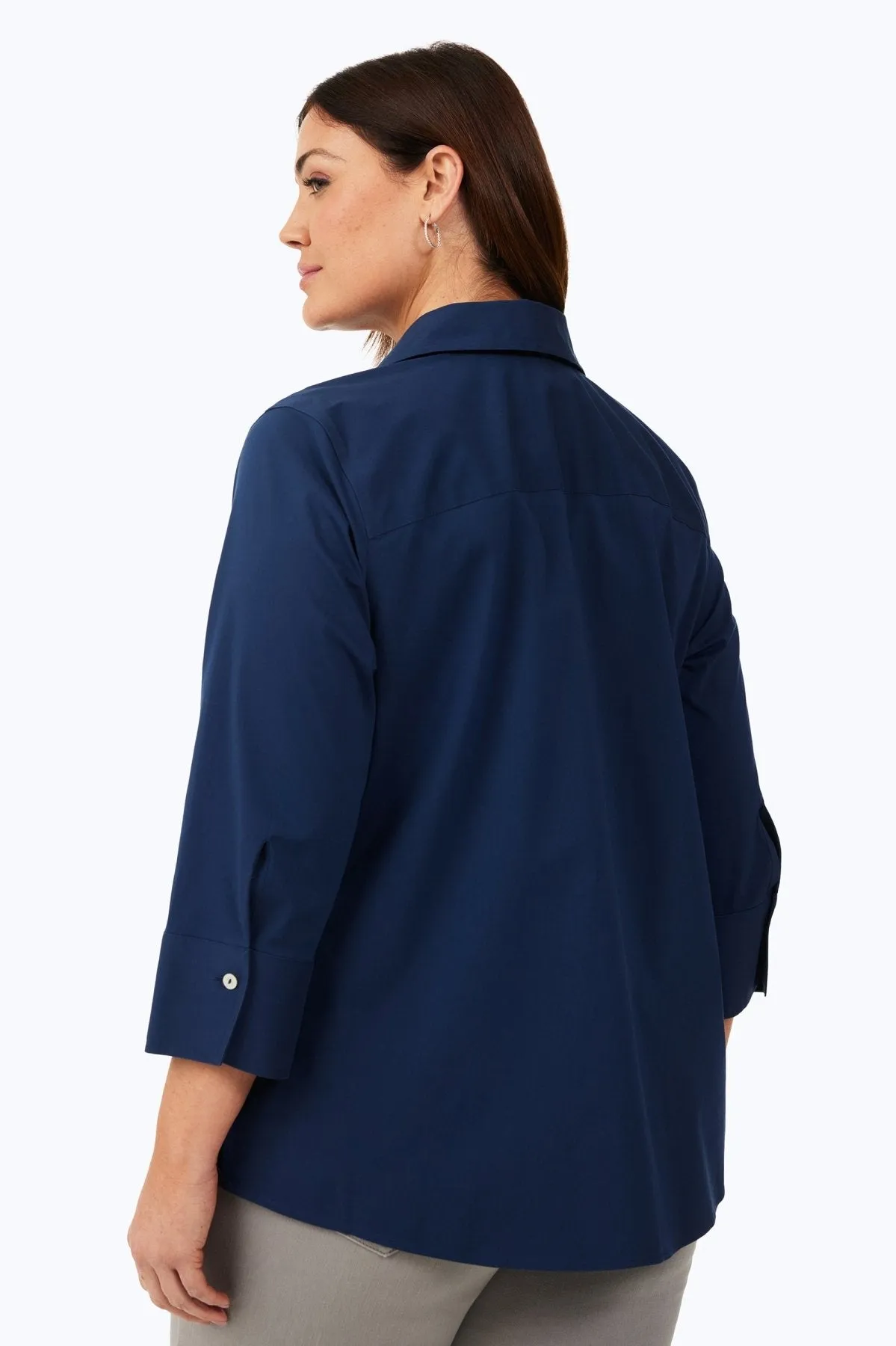 Mary Plus Stretch No Iron 3/4 Sleeve Shirt