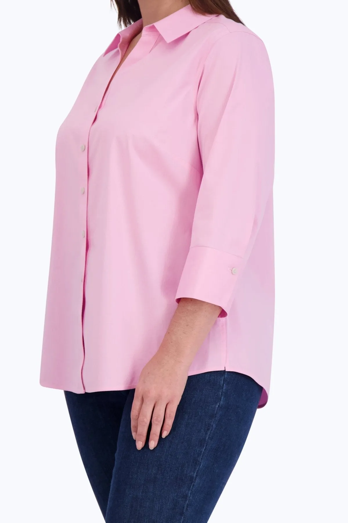 Mary Plus Stretch No Iron 3/4 Sleeve Shirt