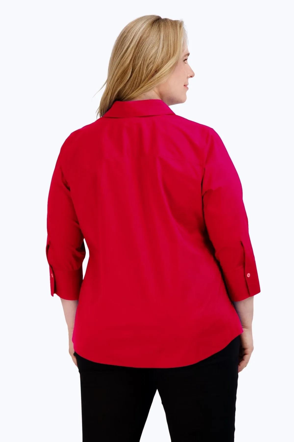 Mary Plus Stretch No Iron 3/4 Sleeve Shirt