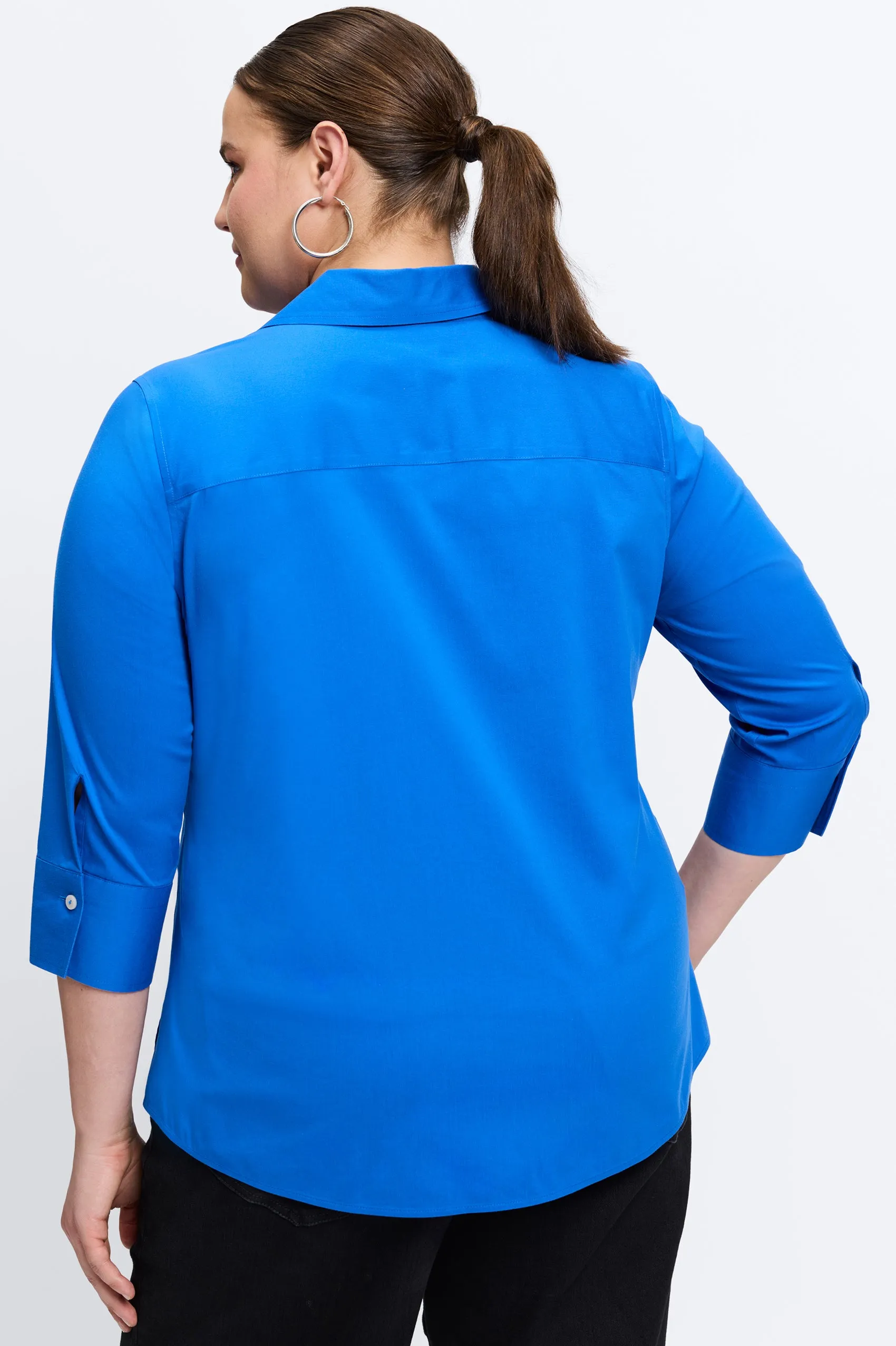 Mary Plus Stretch No Iron 3/4 Sleeve Shirt