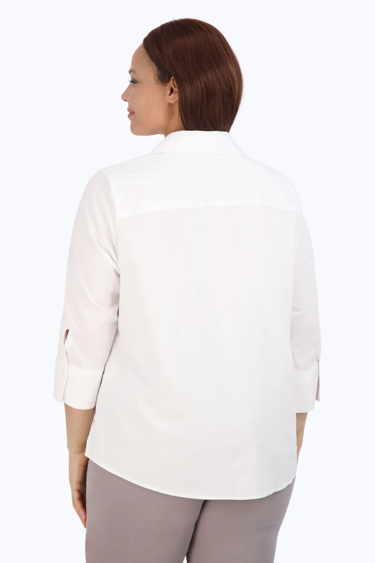 Mary Plus Stretch No Iron 3/4 Sleeve Shirt