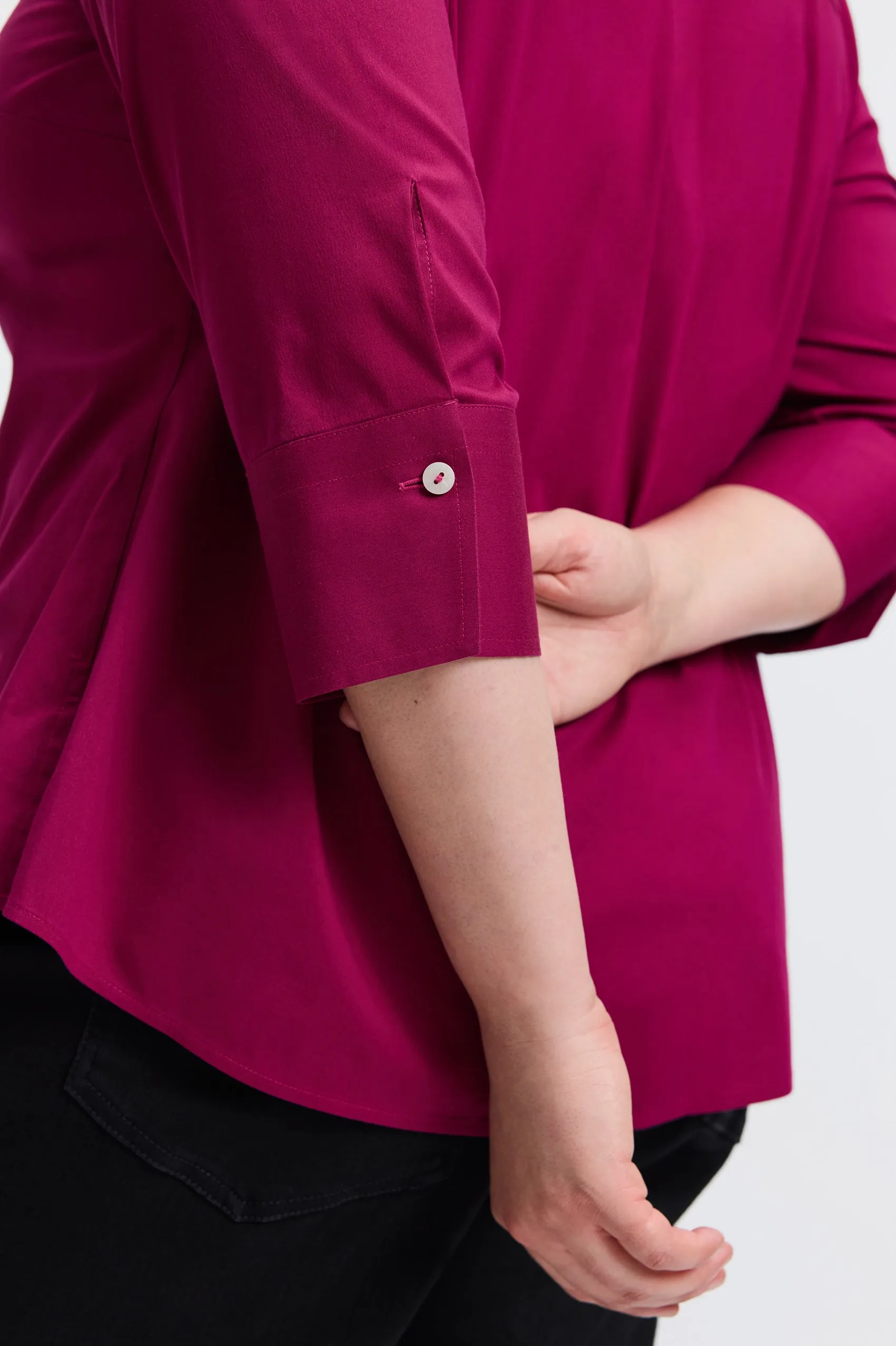 Mary Plus Stretch No Iron 3/4 Sleeve Shirt