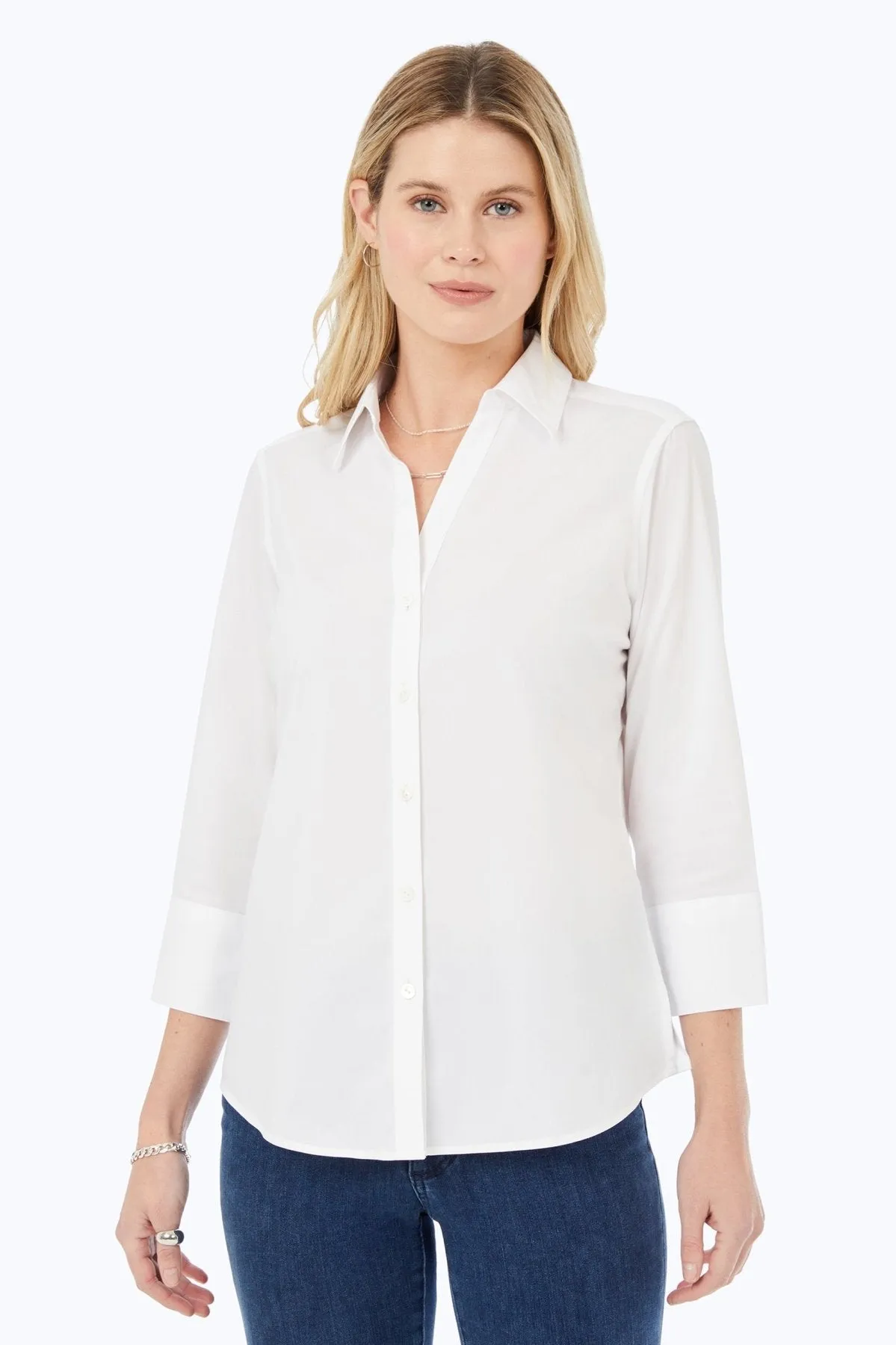 Mary Stretch No Iron 3/4 Sleeve Shirt