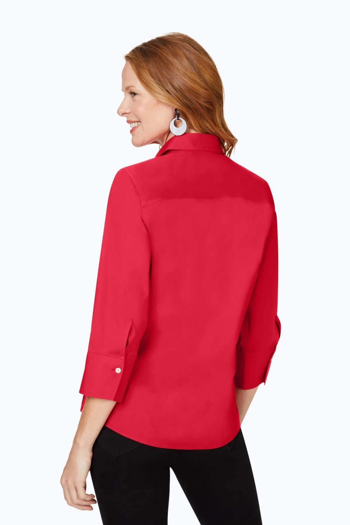 Mary Stretch No Iron 3/4 Sleeve Shirt