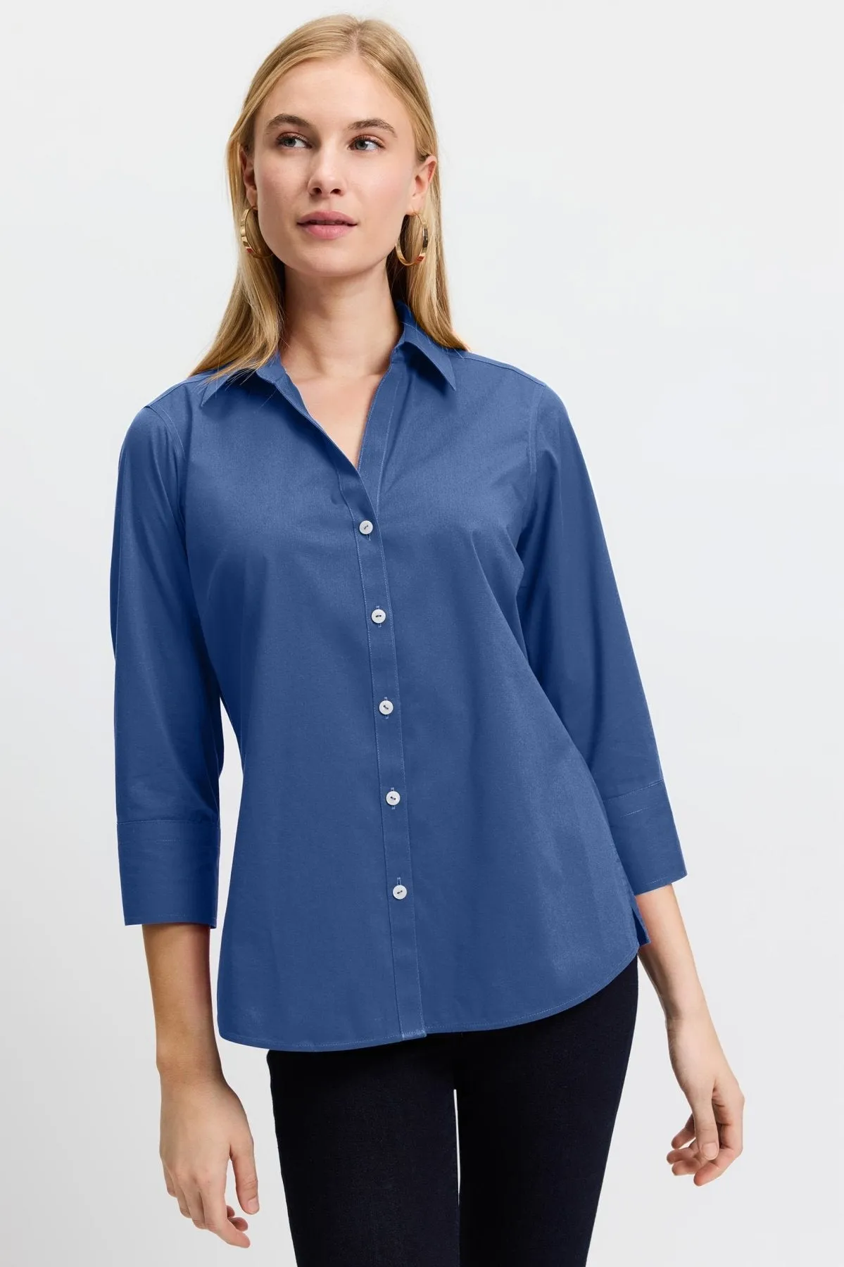 Mary Stretch No Iron 3/4 Sleeve Shirt