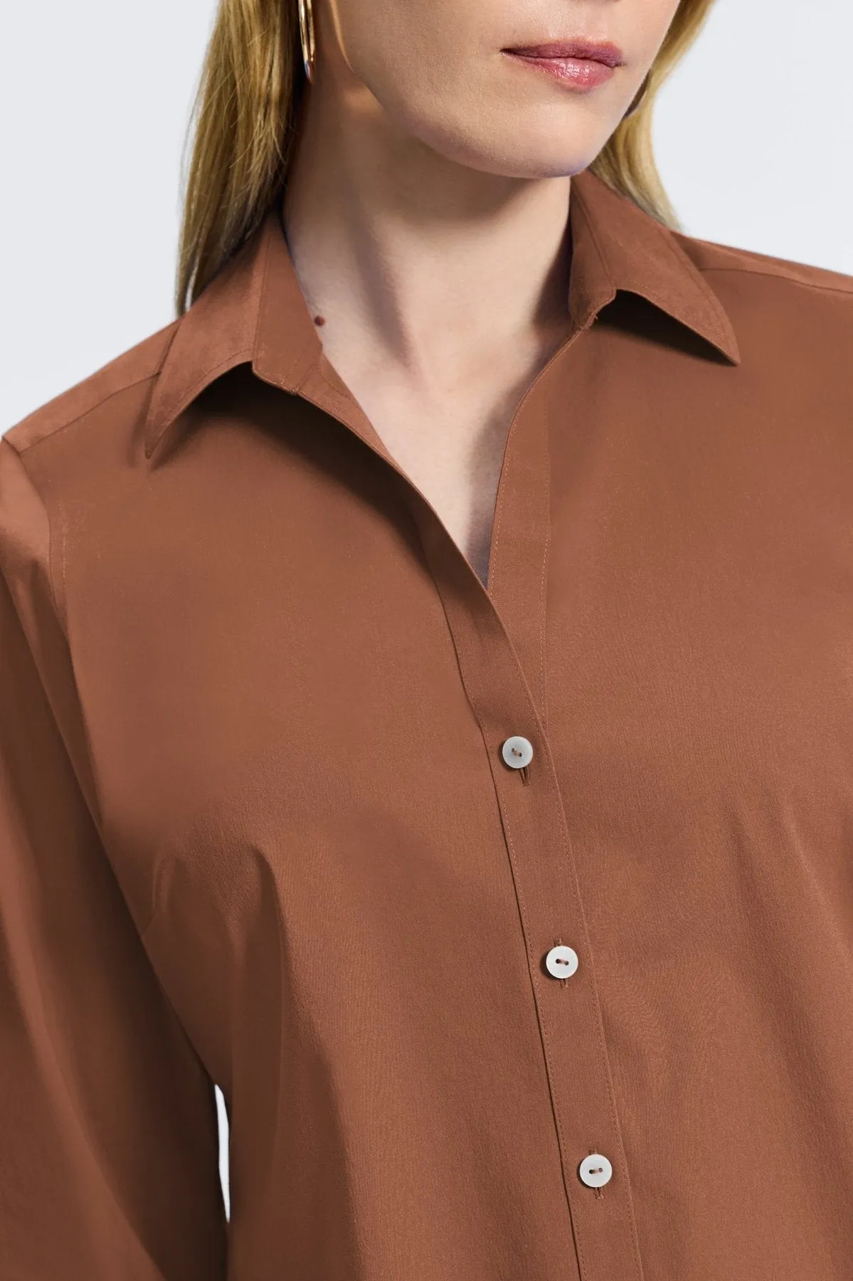 Mary Stretch No Iron 3/4 Sleeve Shirt