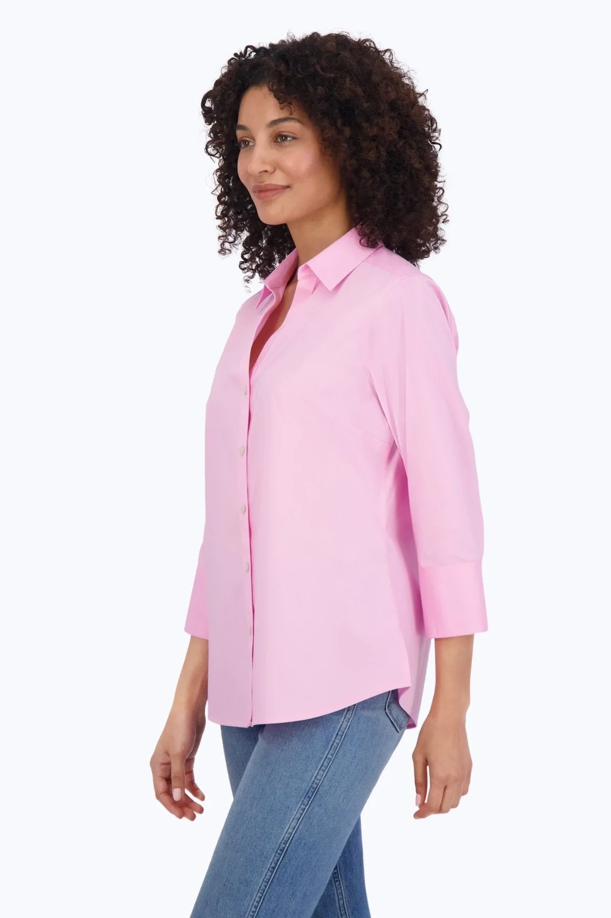 Mary Stretch No Iron 3/4 Sleeve Shirt