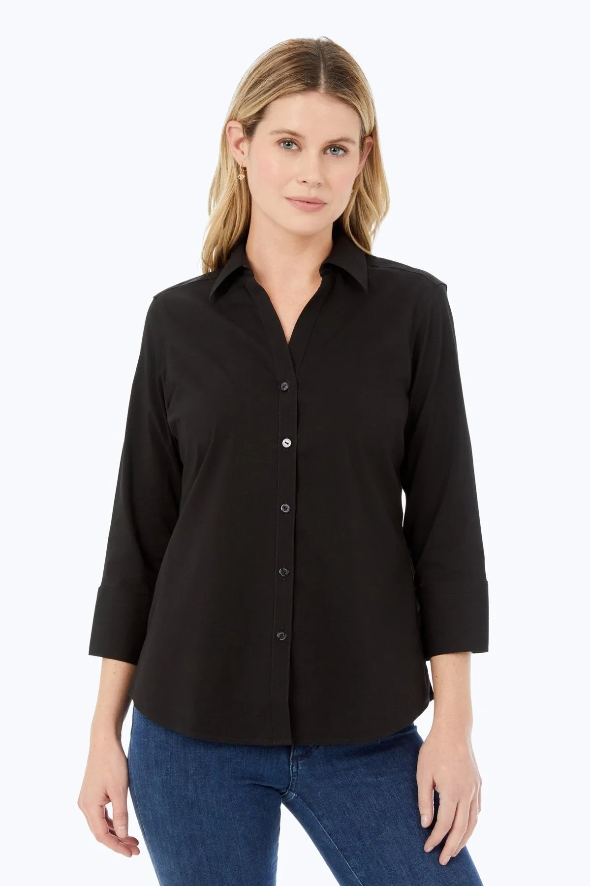 Mary Stretch No Iron 3/4 Sleeve Shirt