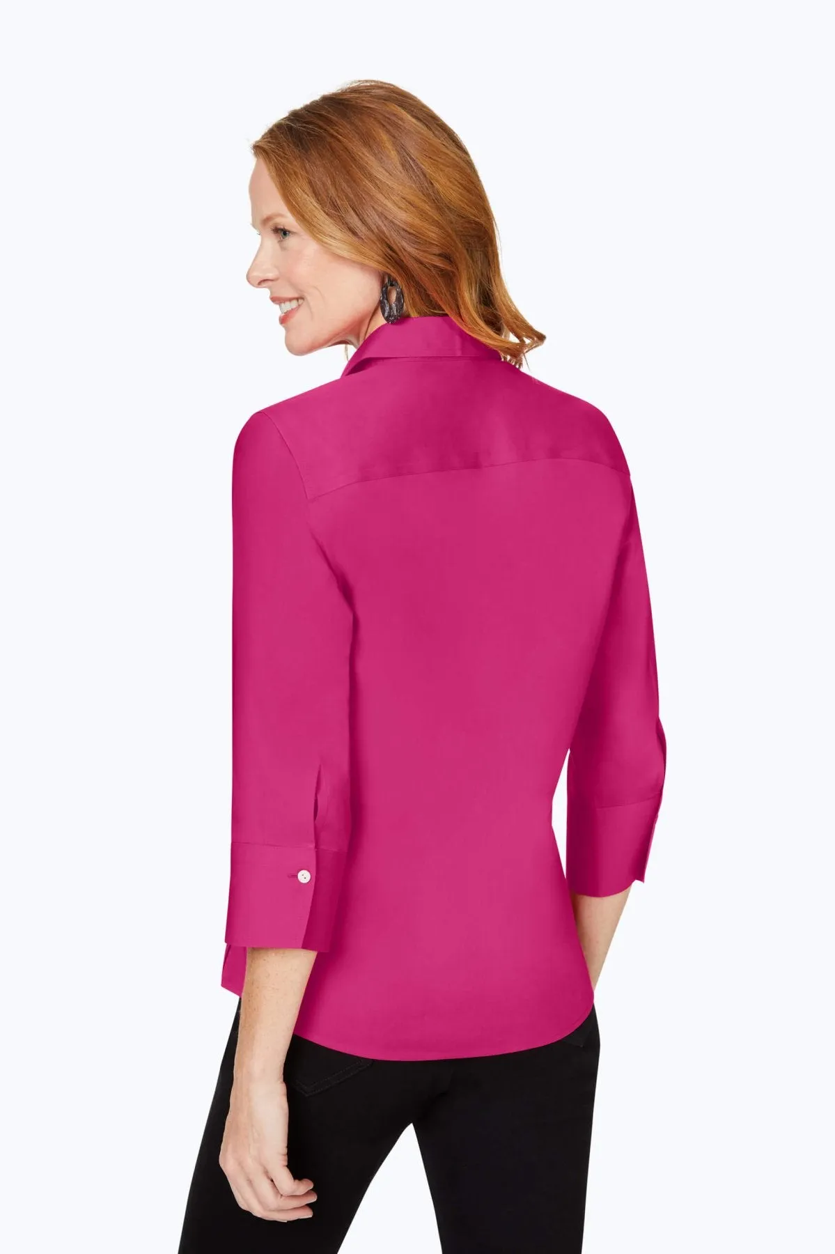 Mary Stretch No Iron 3/4 Sleeve Shirt