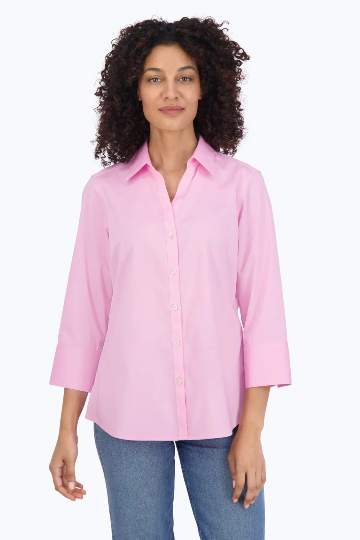 Mary Stretch No Iron 3/4 Sleeve Shirt