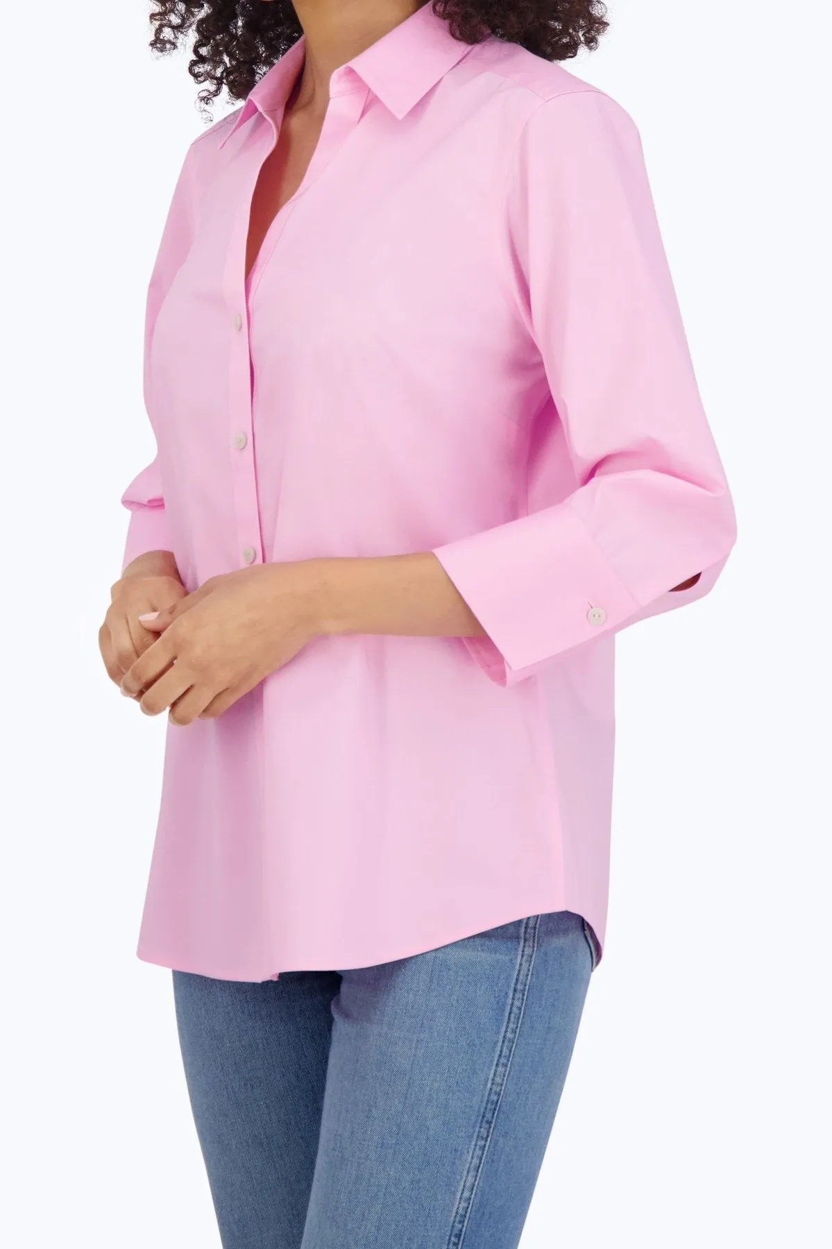 Mary Stretch No Iron 3/4 Sleeve Shirt