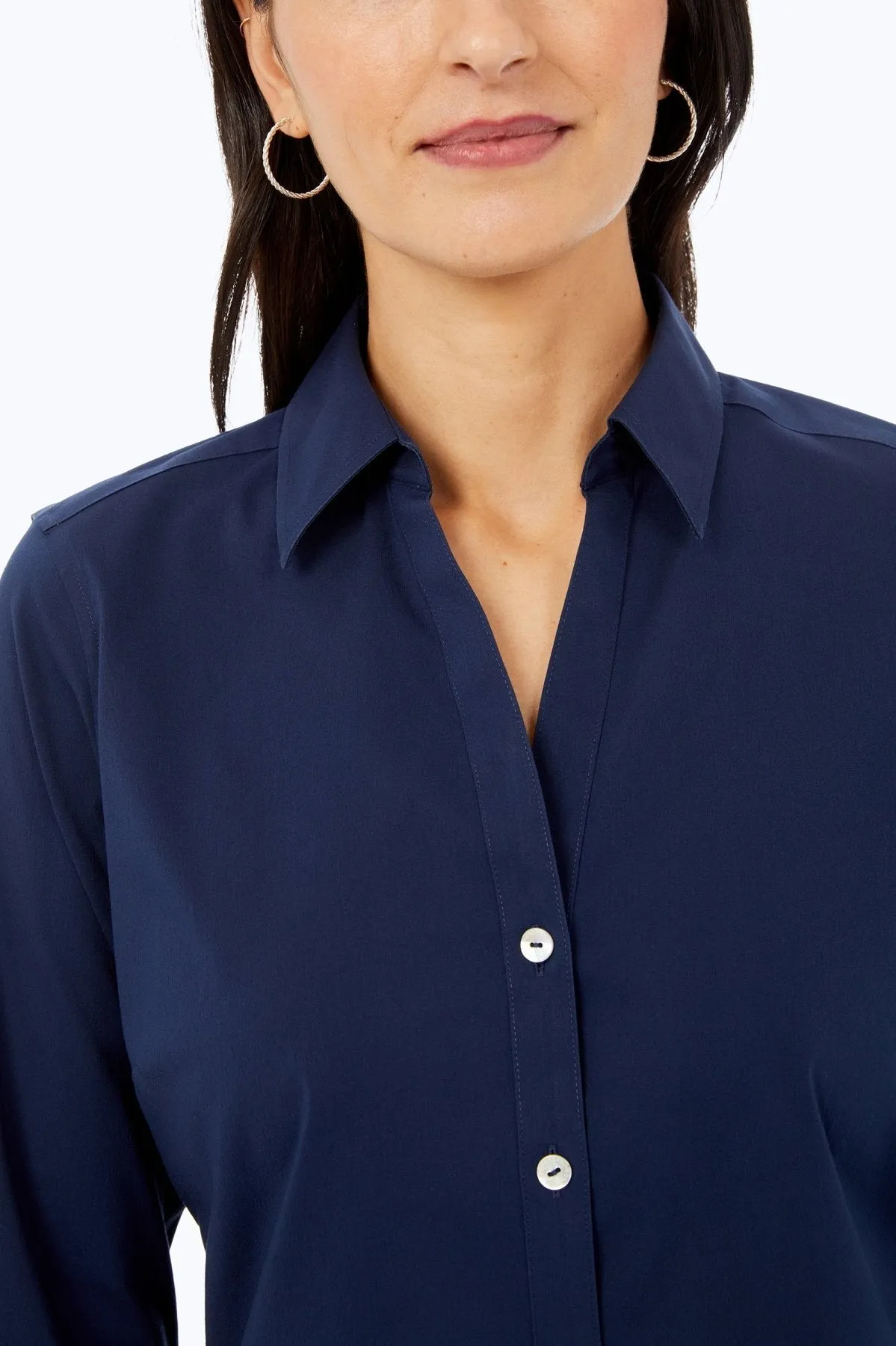 Mary Stretch No Iron 3/4 Sleeve Shirt