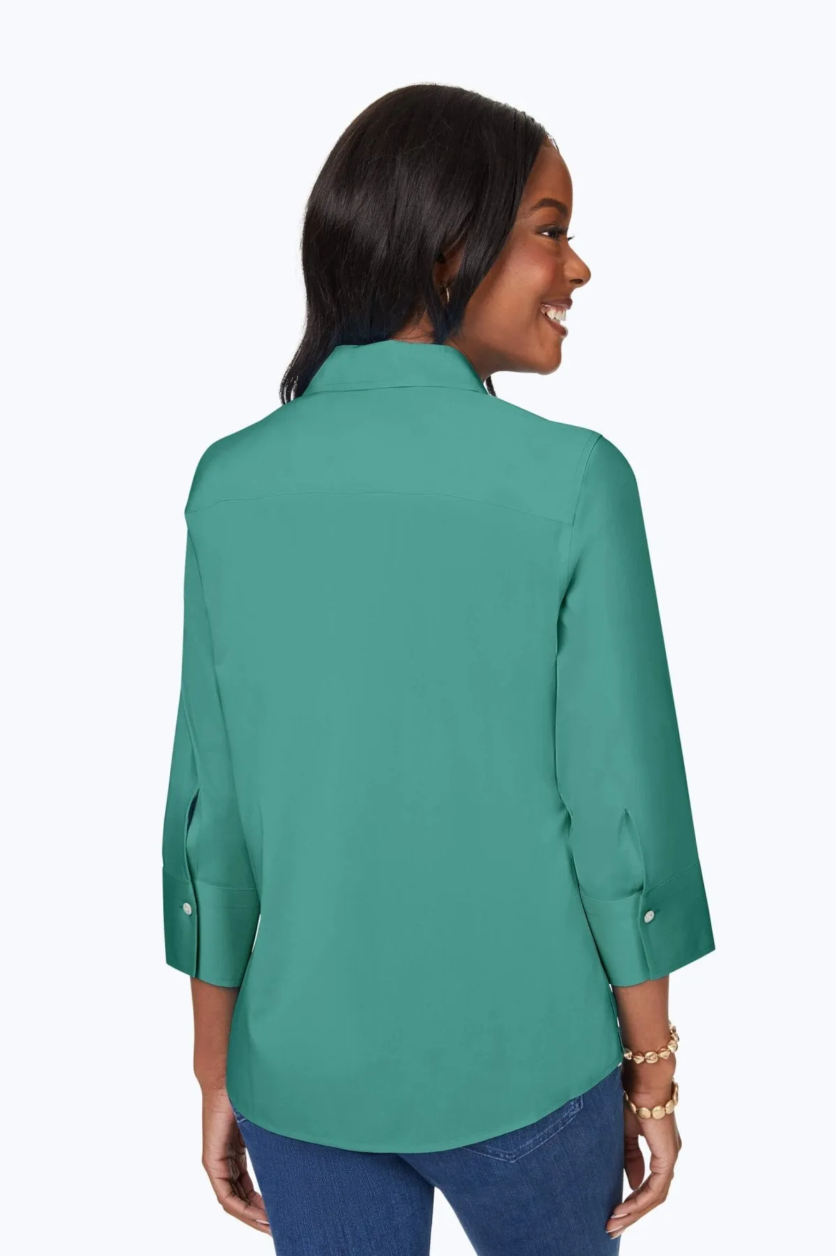 Mary Stretch No Iron 3/4 Sleeve Shirt