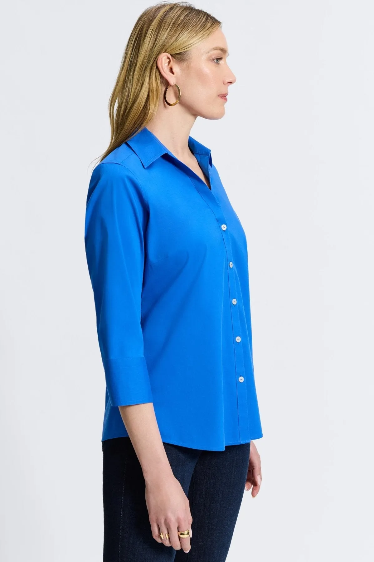 Mary Stretch No Iron 3/4 Sleeve Shirt