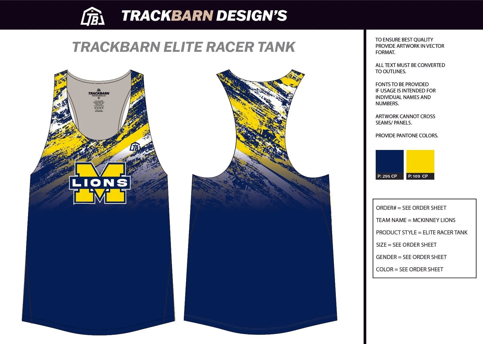 McKinney-Lions- Mens Track Singlet