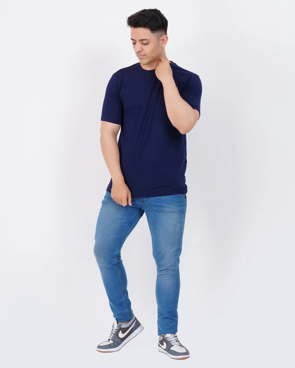 Men's Denim Blue Regular Tee