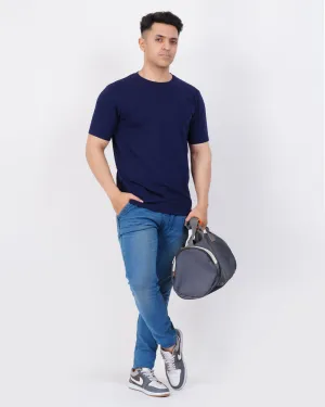 Men's Denim Blue Regular Tee