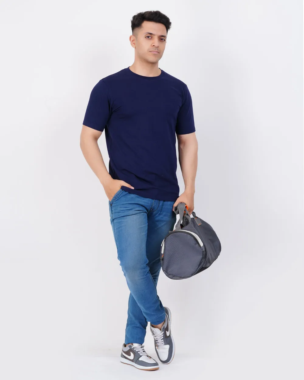 Men's Denim Blue Regular Tee