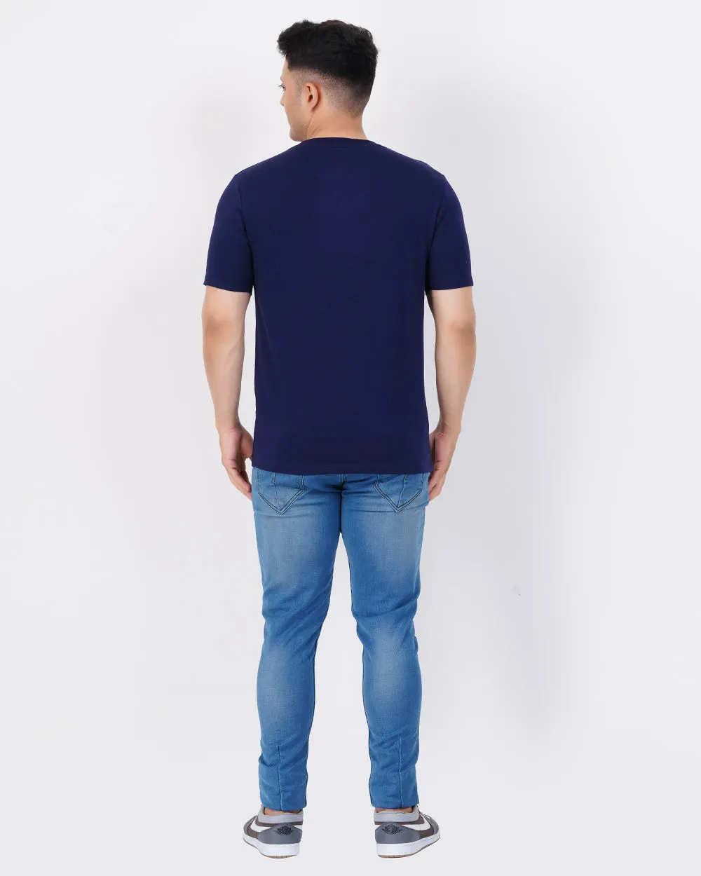 Men's Denim Blue Regular Tee