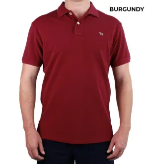 MENS - RINGERS WESTERN POLO - BURGUNDY