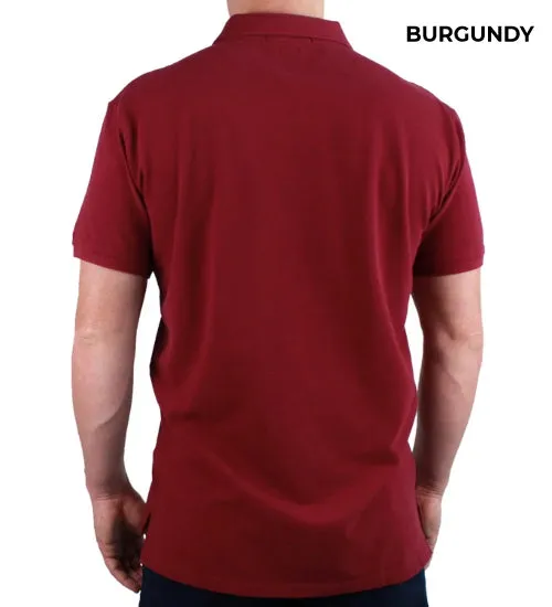 MENS - RINGERS WESTERN POLO - BURGUNDY