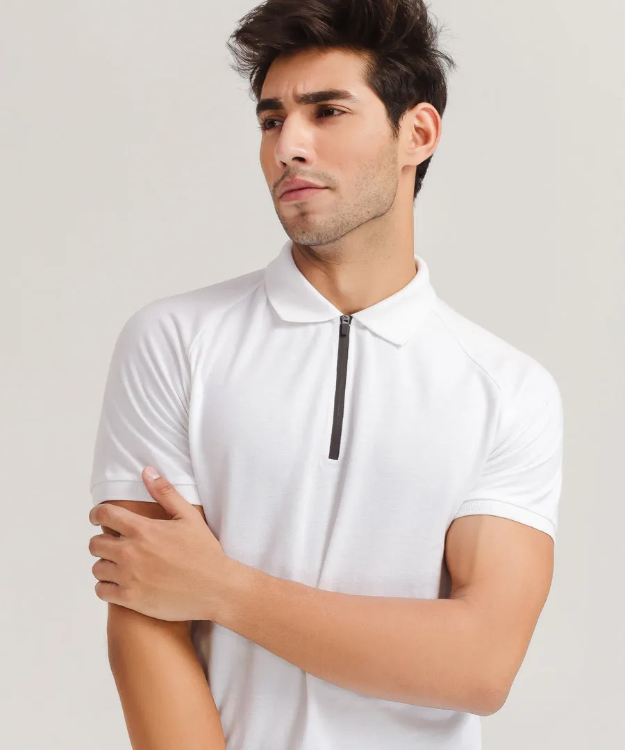 Men's Zipper Polo Shirt