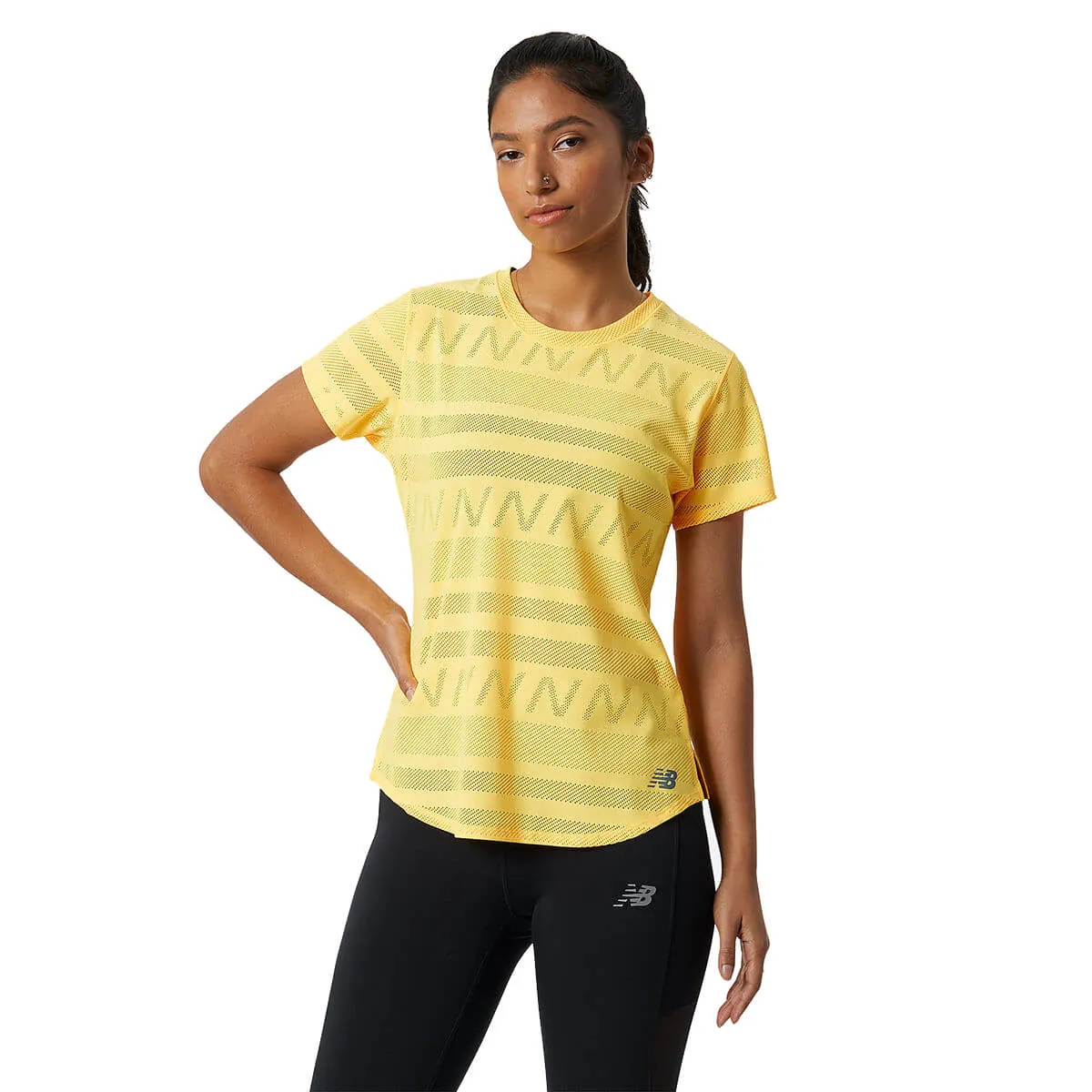 New Balance Q Speed Jacquard Short Sleeve Womens | Apricot