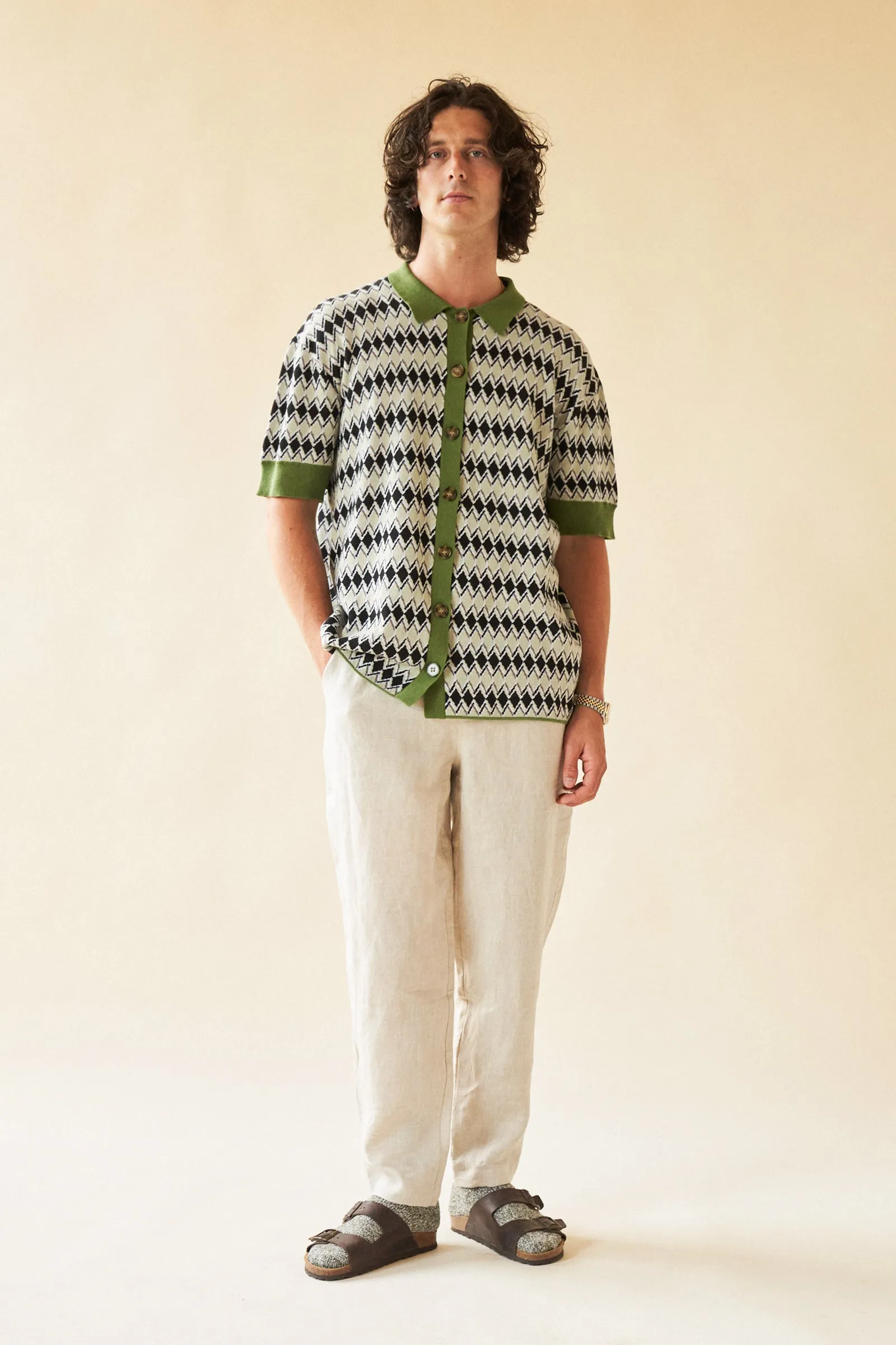 NORCIA BUTTON KNIT POLO