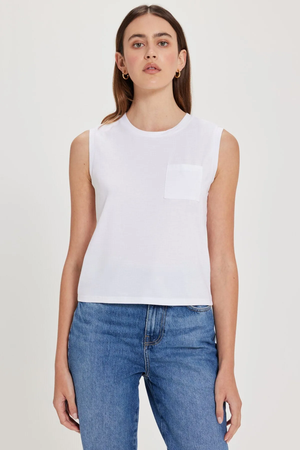 Organic Cropped Pocket Tank