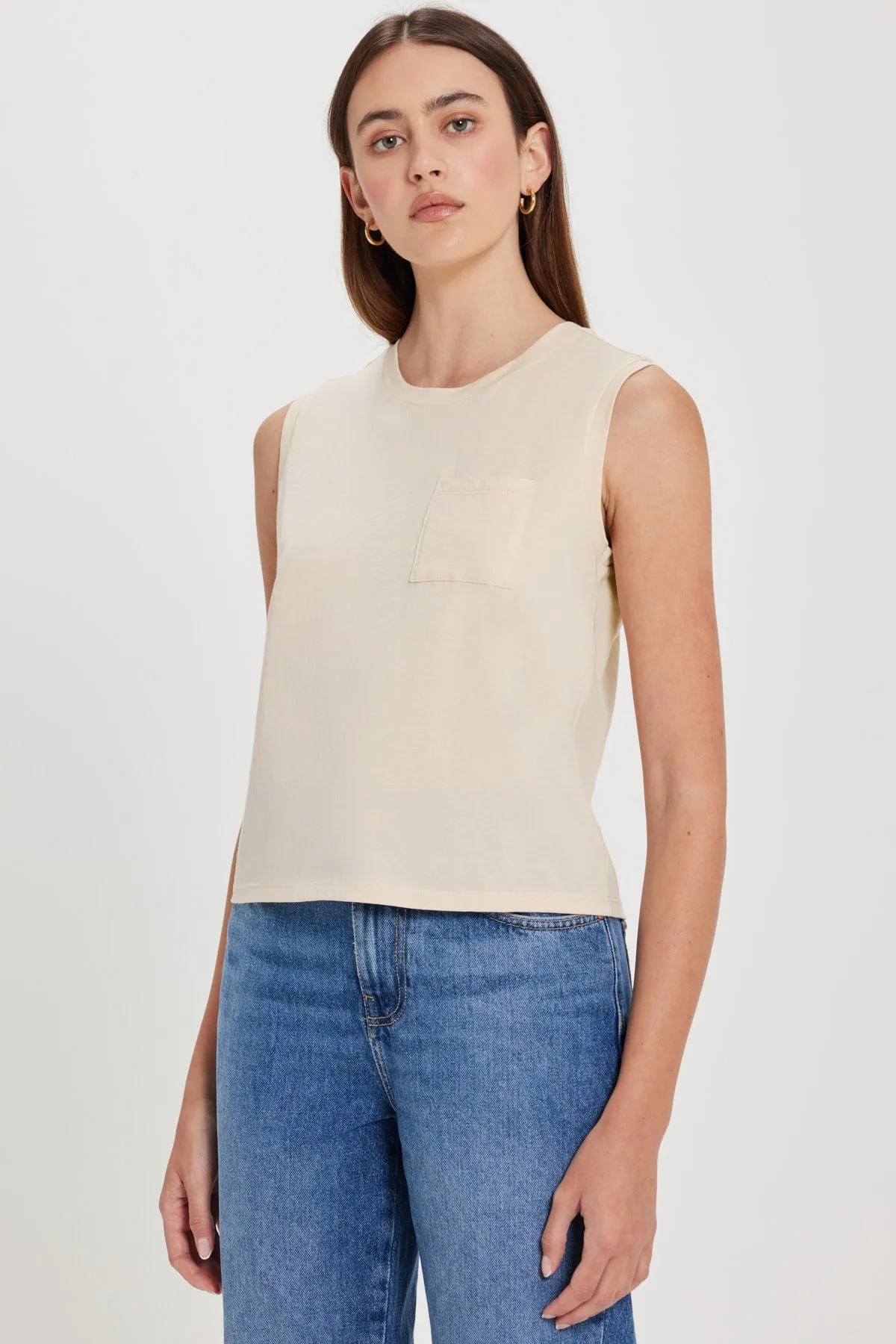 Organic Cropped Pocket Tank