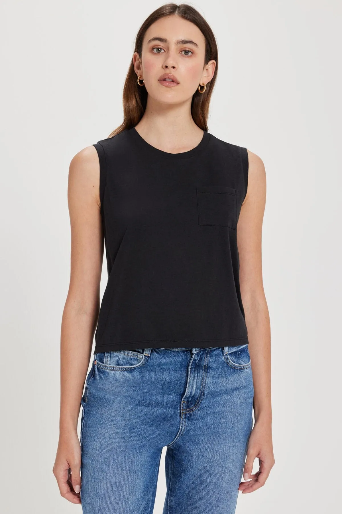 Organic Cropped Pocket Tank