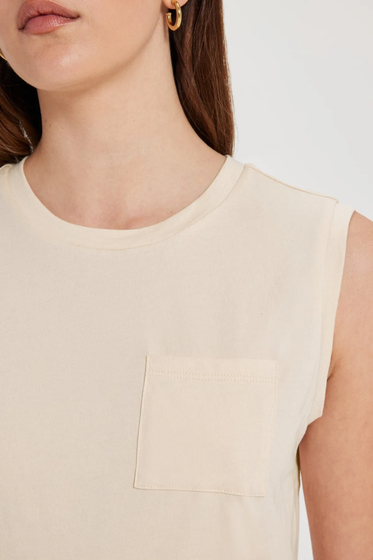 Organic Cropped Pocket Tank