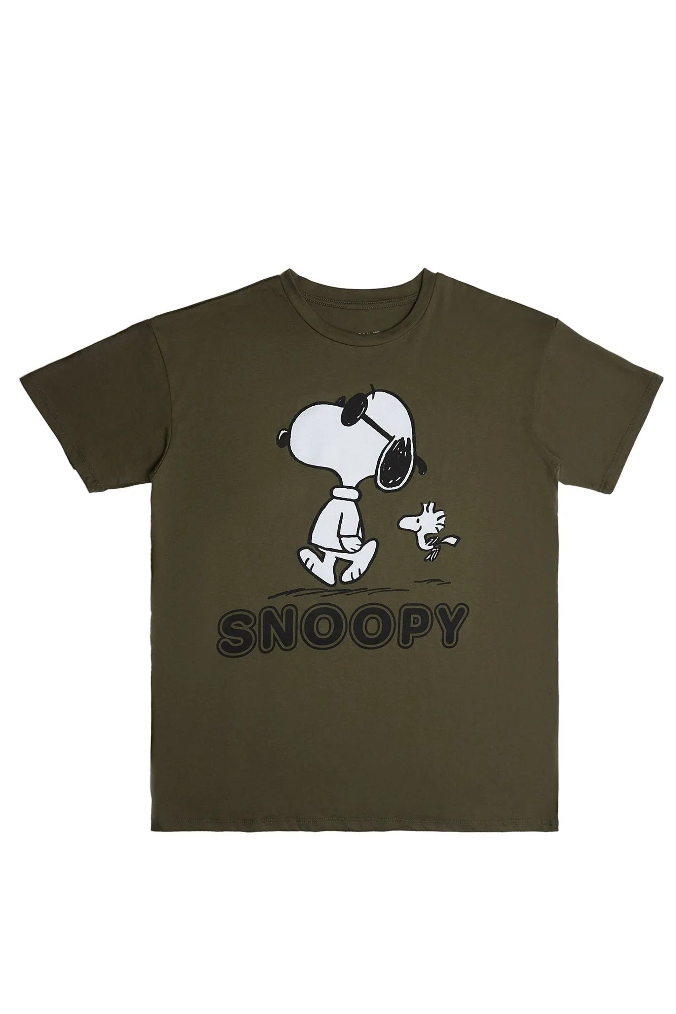 Peanuts Snoopy And Woodstock Graphic Relaxed Tee