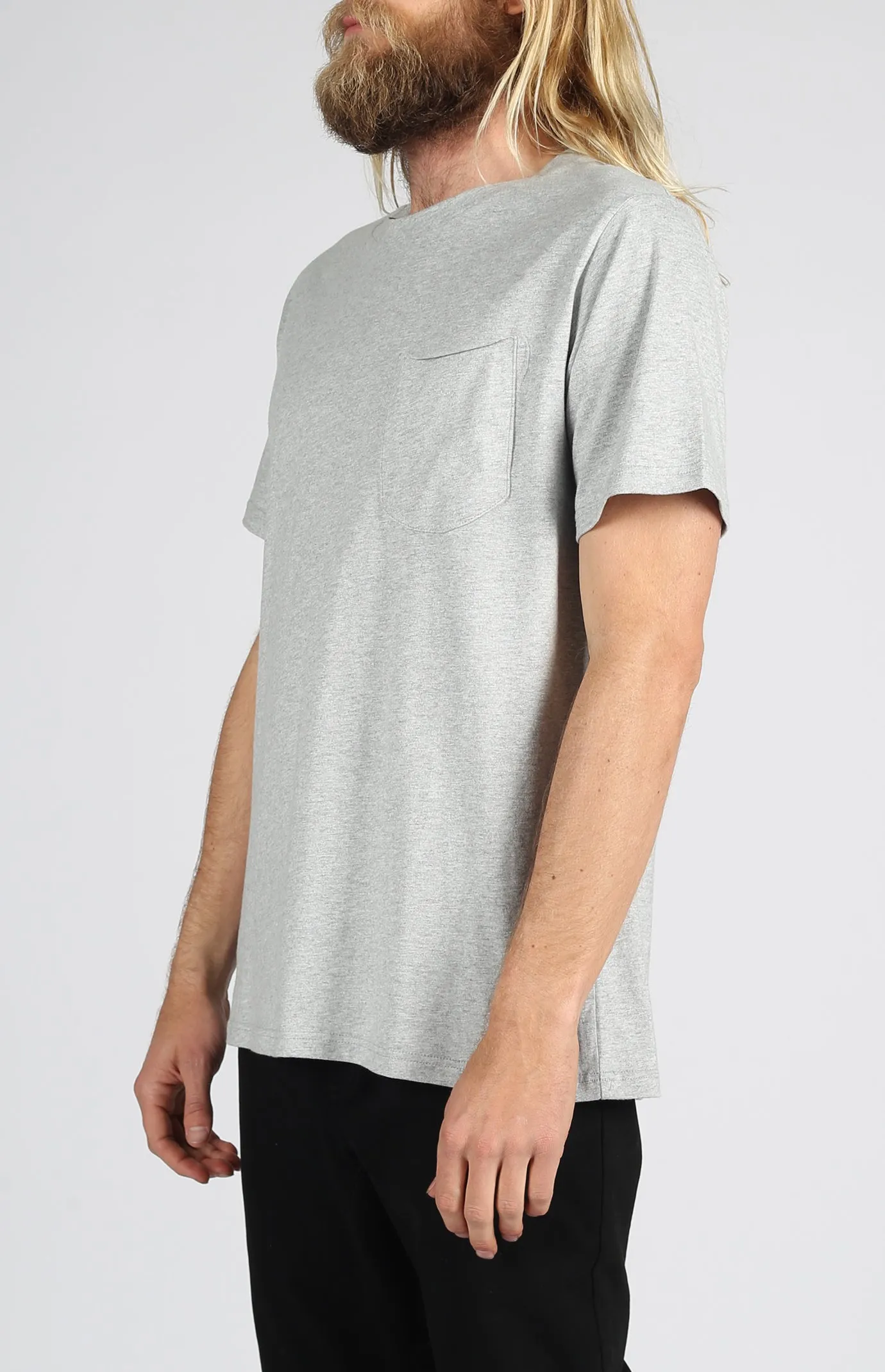 Pocket Tee | Heather Grey